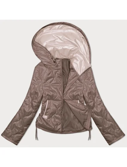 Tmavě béžová dámská bunda se stahujícími šňůrkami na bocích S'West (B8235-101) Tmavě béžová dámská bunda se stahujícími šňůrkami na bocích S'West (B8235-101)