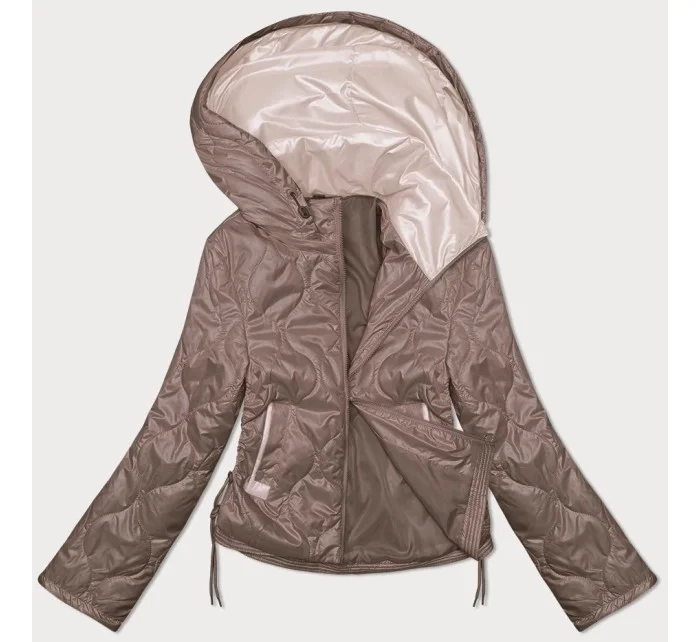 Tmavě béžová dámská bunda se stahujícími šňůrkami na bocích S'West (B8235-101) Tmavě béžová dámská bunda se stahujícími šňůrkami na bocích S'West (B8235-101)