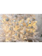 DEKORATIVNÍ PLASTOVÁ CETKA 6CM SADA 35 KS STŘÍBRNÁ