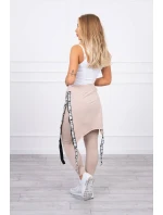 Kalhoty/oblek s nápisem selfie beige