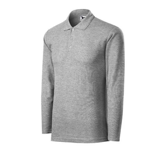Pánské polo triko s dlouhým rukávem MLI-22112 Šedá - Malfini