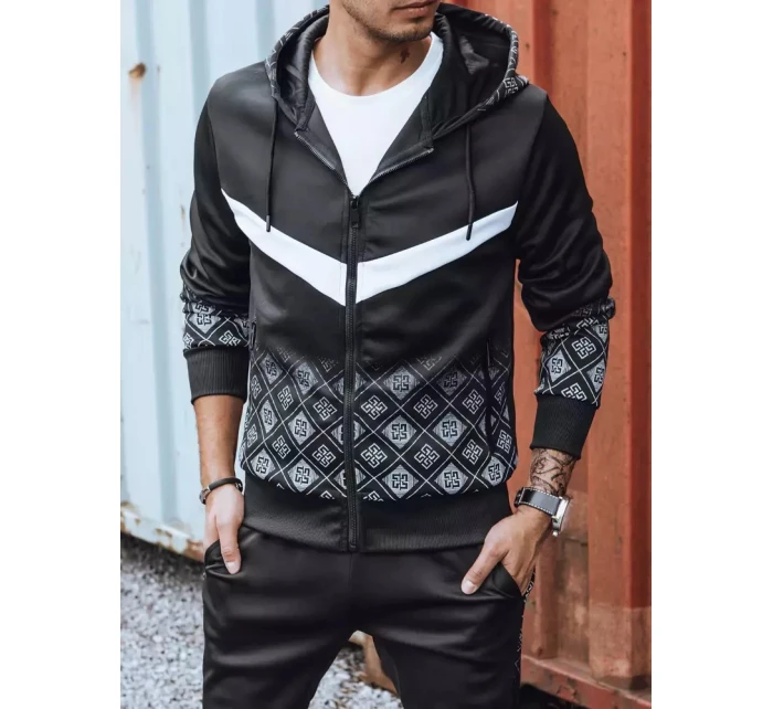 Pánská černá tepláková souprava Dstreet AX0604 Pánská černá tepláková souprava Dstreet AX0604