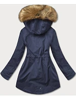 Dámská zimní bunda navy-beige (m-21356)