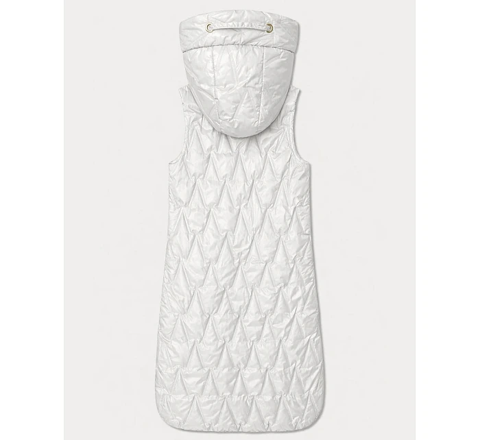 Dámská lehká vesta se zlatým zipem Goodlookin ecru (B8586/B8587-26)