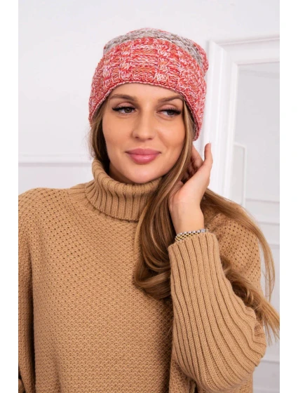 Pola fleecová čepice K267 červená+světle béžová Pola fleecová čepice K267 červená+světle béžová