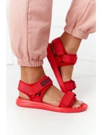 Dámské Sportovní Sandály Big Star model 21556539 červené - Big Star Shoes Dámské Sportovní Sandály Big Star model 21556539 červené - Big Star Shoes