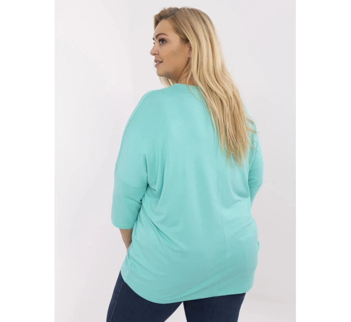 Bluzka RV BZ model 21072619 turkusowy - FPrice Bluzka RV BZ model 21072619 turkusowy - FPrice