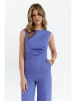model 20589656 Kombinéza se širokými nohavicemi světle fialová - STYLOVE model 20589656 Kombinéza se širokými nohavicemi světle fialová - STYLOVE