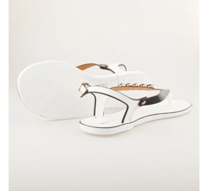 Fantastické bílo-černé gumové sandály Fantastické bílo-černé gumové sandály