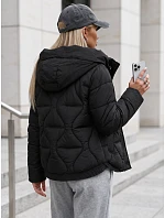 Kurtka damska zimowa pikowana z kapturem czarna model 22350701 - FashionStreet