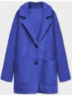 Krátký vlněný přehoz přes oblečení typu alpaka v chrpové barvě model 18059151 - MADE IN ITALY