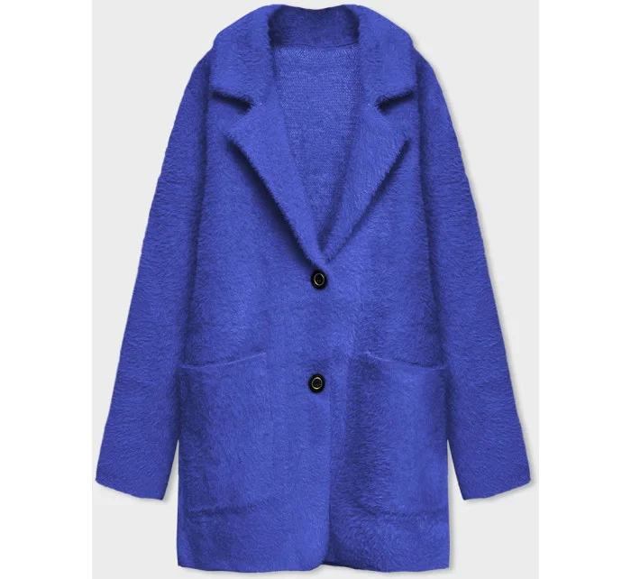 Krátký vlněný přehoz přes oblečení typu alpaka v chrpové barvě model 18059151 - MADE IN ITALY