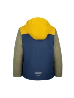 Trollkids Dětská nepromokavá bunda do deště Kirkenes Anorak žlutá/modrá (322-703)
