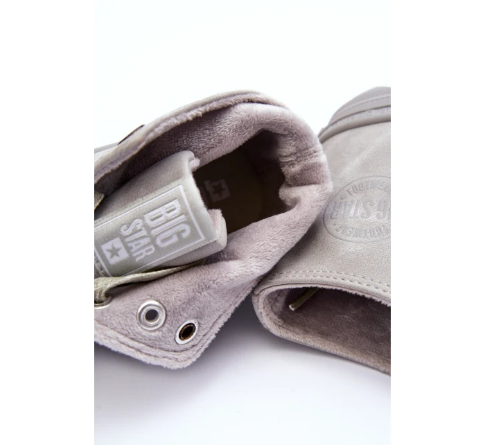 Dámské Tenisky Big Star Vysoké Zateplené Šedé GG274070 Dámské Tenisky Big Star Vysoké Zateplené Šedé GG274070