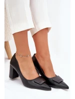 Lodičky Na Klínku S Ozdobou Černé Celira