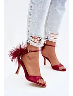 Sandály Na Podpatku S Bordové model 21757820 - Boto