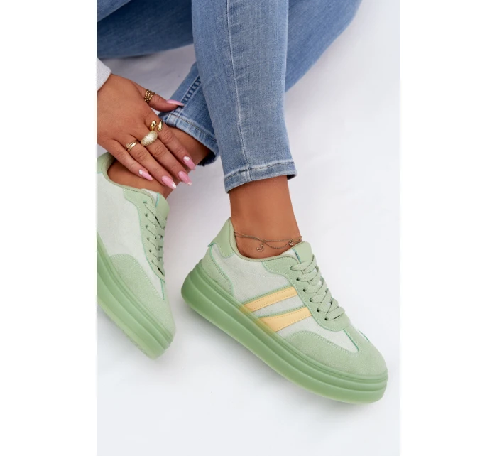 Dámské tenisky na platformě Zelená Galleria
