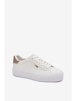 Sneakersy na platformě Big Star model 22042666 bílé - Big Star Shoes Sneakersy na platformě Big Star model 22042666 bílé - Big Star Shoes