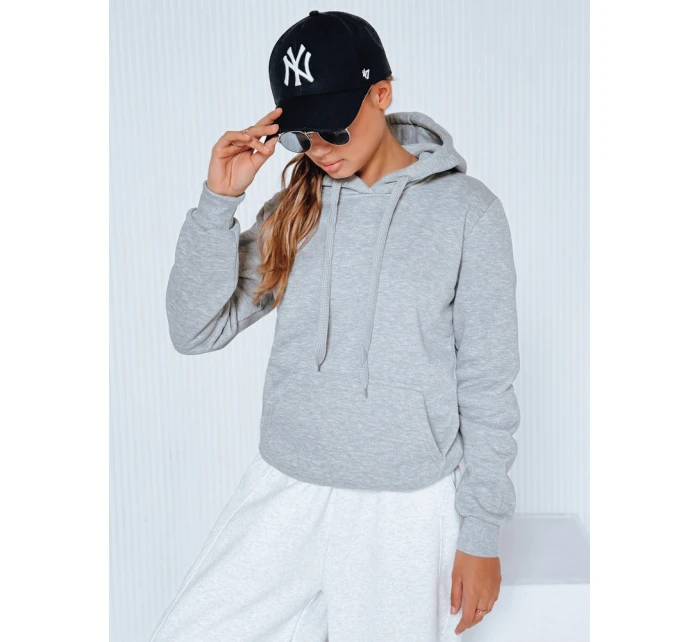 Dámská mikina BASIC s kapucí šedá BY0155 Dámská mikina BASIC s kapucí šedá BY0155