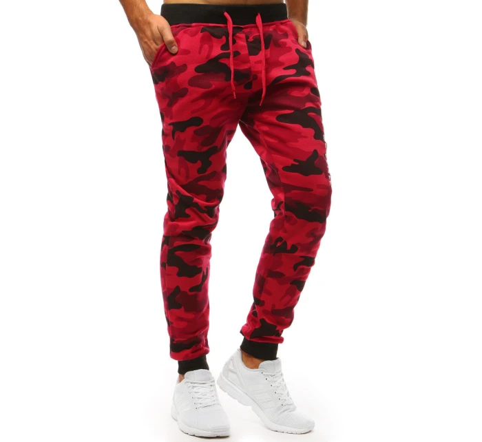 Pánské kamuflážní červené tepláky FashionStreet UX3516