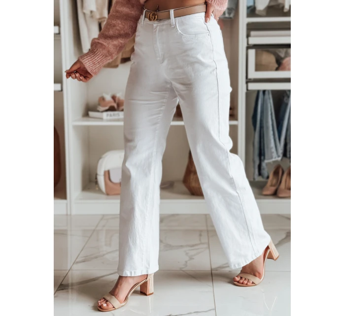 Dámské široké džíny DELUSSIA white FashionStreet UY2671