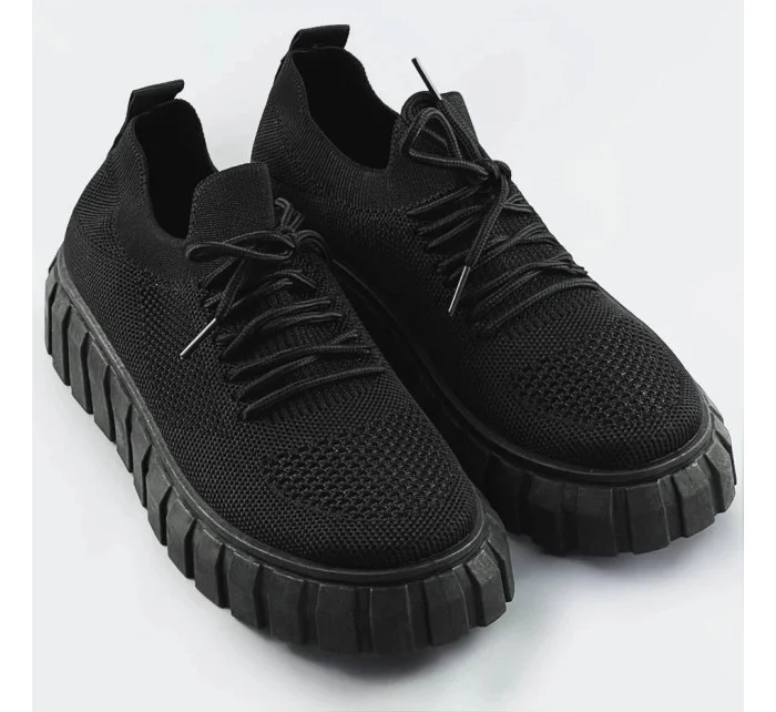 Černé ažurové šněrovací boty (AA37) Černé ažurové šněrovací boty (AA37)