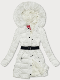 dámská zimní bunda v ecru barvě model 18890503 - LHD