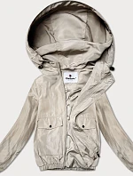 Dámská tenká bunda s krátkou podšívkou Glakate light beige (LU98017#)