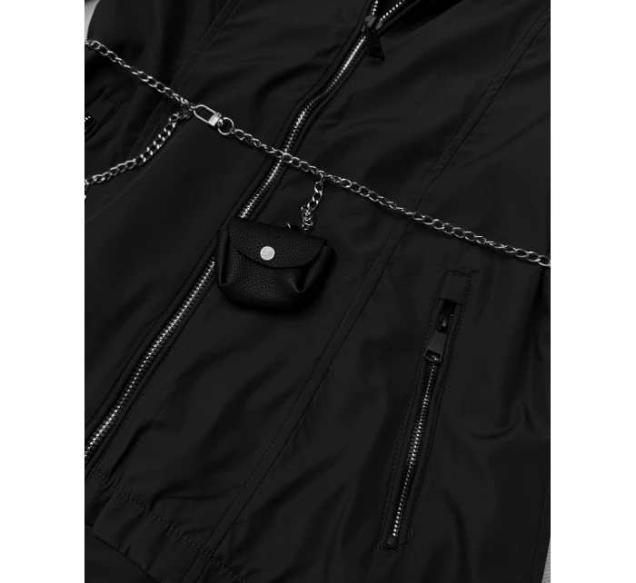 Damska kurtka z łańcuszkiem Goodlookin czarna (KK6021-1)