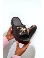 Dámské lehké pěnové žabky s ozdobami Černé model 21665939 - Boto