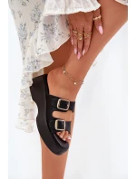 Dámské Klapky Na Klínu A Platformě S Přezkami Černé Nitarelia Dámské Klapky Na Klínu A Platformě S Přezkami Černé Nitarelia