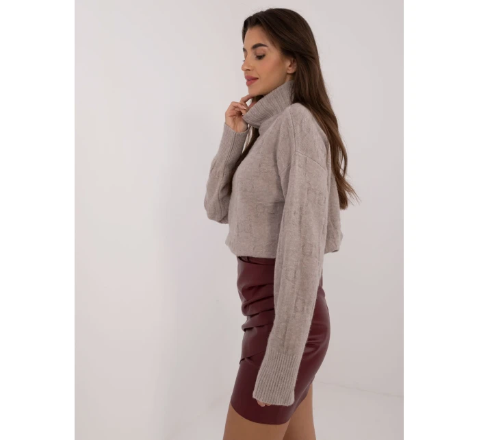 Sweter AT SW beżowy model 20470362 - FPrice Sweter AT SW beżowy model 20470362 - FPrice