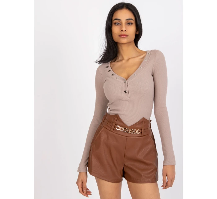 DHJ SN 5060 šortky.66P hnědá