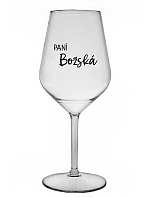 PANÍ BOŽSKÁ - čirá nerozbitná sklenice na víno 470 ml