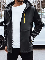 Pánská softshellová bunda s kapucí šedá FashionStreet TX4465