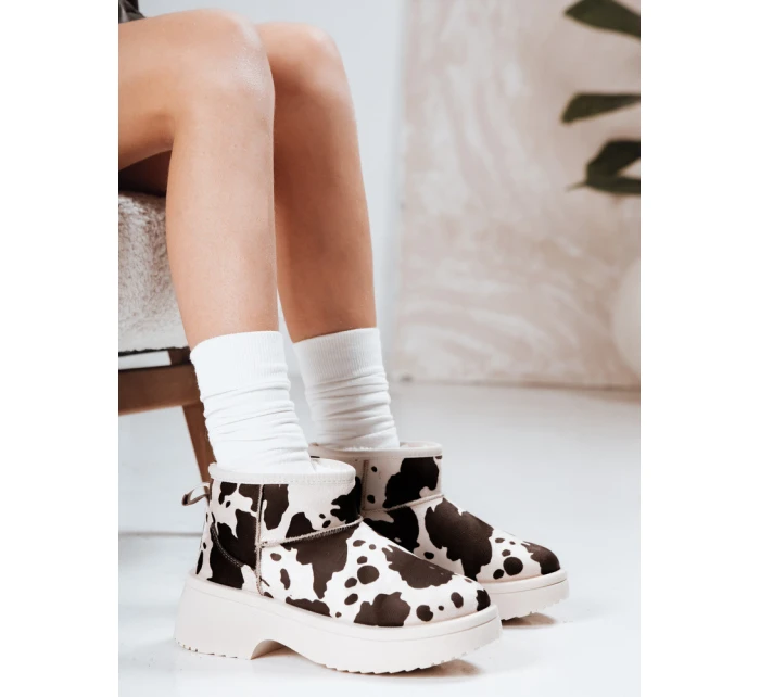 Dámské sněhové boty s tlustou podrážkou s nášivkami FashionStreet ZY1285