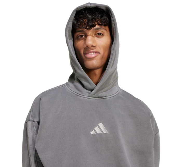 Pánská mikina adidas ALL SZN Fleece Washed Hoodie grey JL6539 pánské oblečení