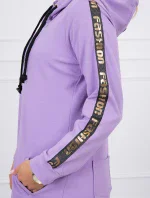 Mikina se zipem na zádech tmavě fialová