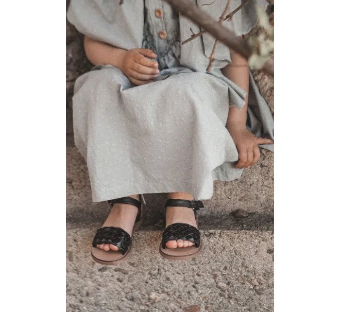 Dětské Pletené Sandály Černé model 21555318 - Boto Dětské Pletené Sandály Černé model 21555318 - Boto