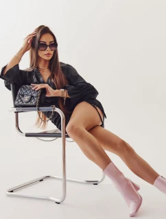 Dámské lakované kozačky Růžove model 21596921 - Boto