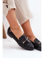 Kožené Polobotky Mokasiny Dámské model 21694755 Černé - Maciejka