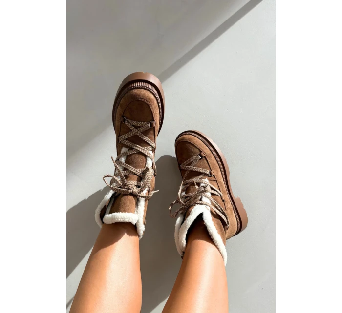 Dámské sněhule s kožíškem Camel model 21715007 - Boto