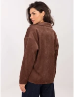 Košile D50061J11078A3 tmavě hnědá Košile D50061J11078A3 tmavě hnědá