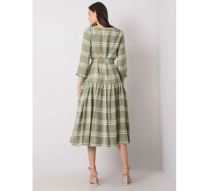 LK SK šaty 508074.39P khaki barva LK SK šaty 508074.39P khaki barva