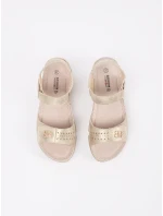 Stylové dámské zlaté  sandály platforma