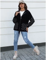 Dámská přechodná bunda z alpaky černá model 21977404 - Dstreet Dámská přechodná bunda z alpaky černá model 21977404 - Dstreet