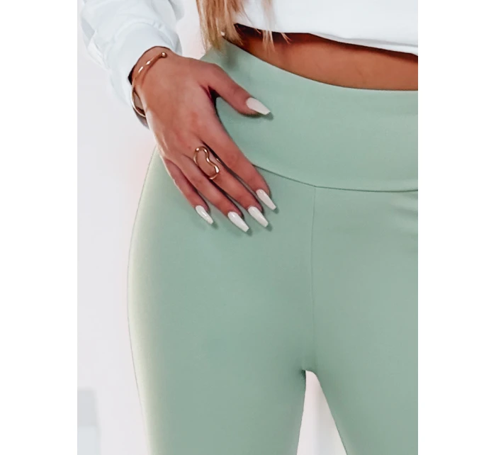 Dámské legíny s vysokým pasem světle zelená model 21985746 - Dstreet Dámské legíny s vysokým pasem světle zelená model 21985746 - Dstreet