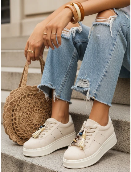 FashionStreet béžové dámské tenisky ZY1414