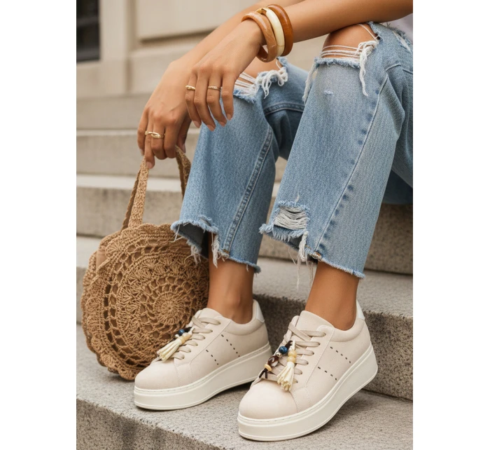 FashionStreet béžové dámské tenisky ZY1414