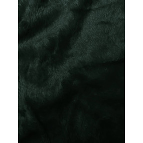 Tmavě zelená dámská zimní bunda s kožešinovou podšívkou S'west (R8166-10)